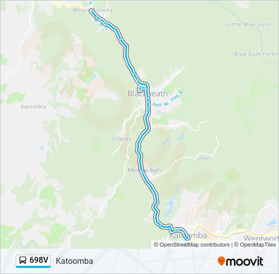 698V bus Line Map