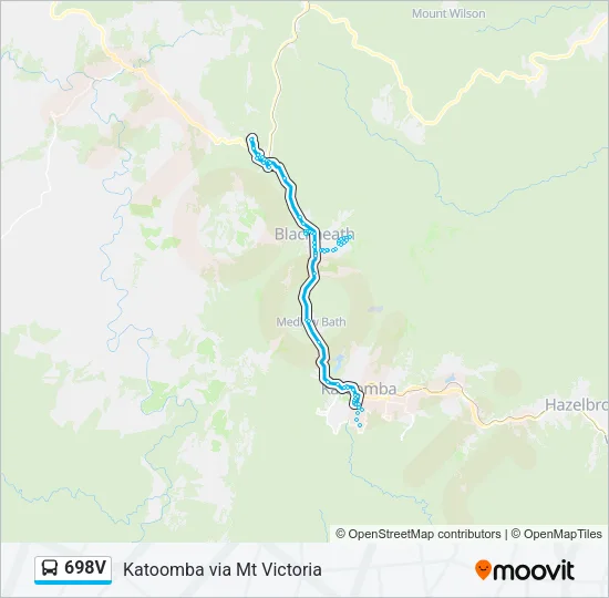 698V Bus Line Map
