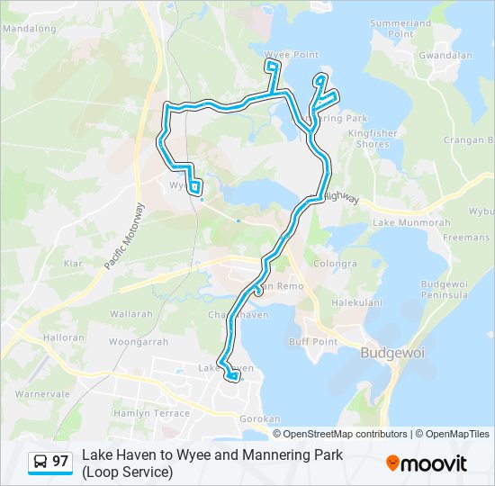 97 bus Line Map