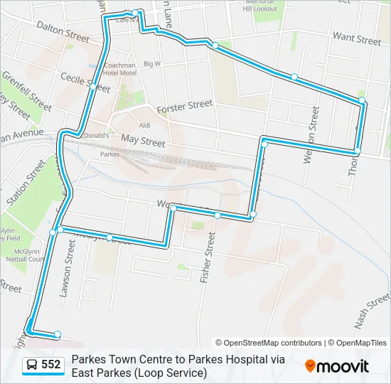 552 Bus Line Map