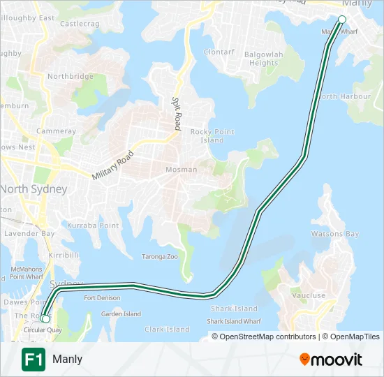 F1 Ferry Line Map