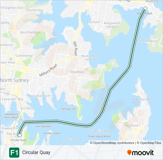 F1 Ferry Line Map