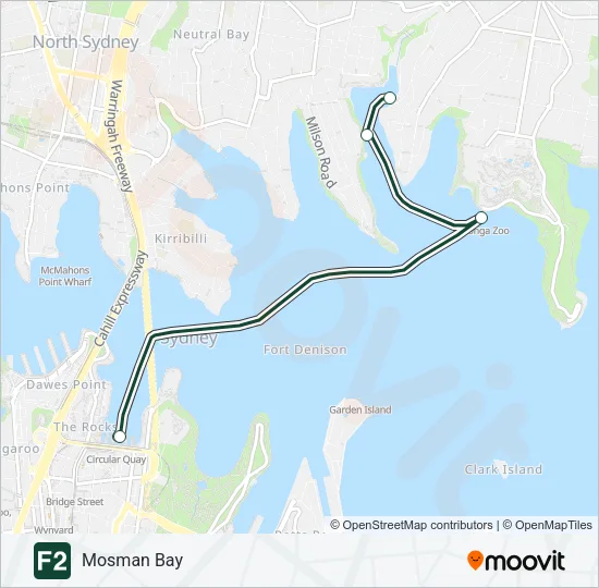 F2 Ferry Line Map