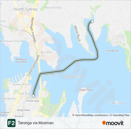 F2 Ferry Line Map