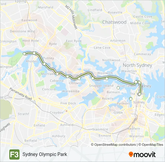 F3 Ferry Line Map