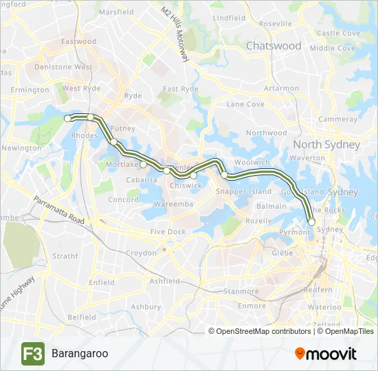 F3 Ferry Line Map