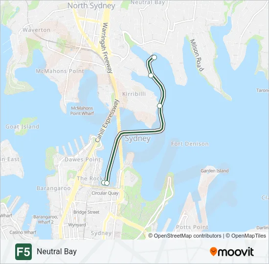 F5 Ferry Line Map