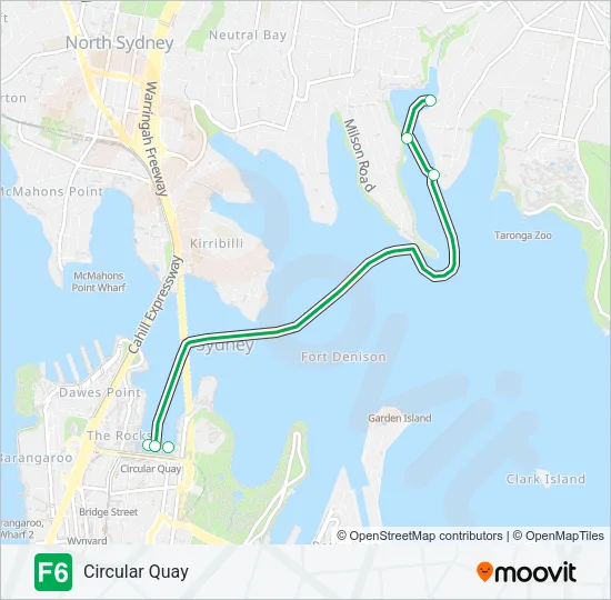 F6 Ferry Line Map