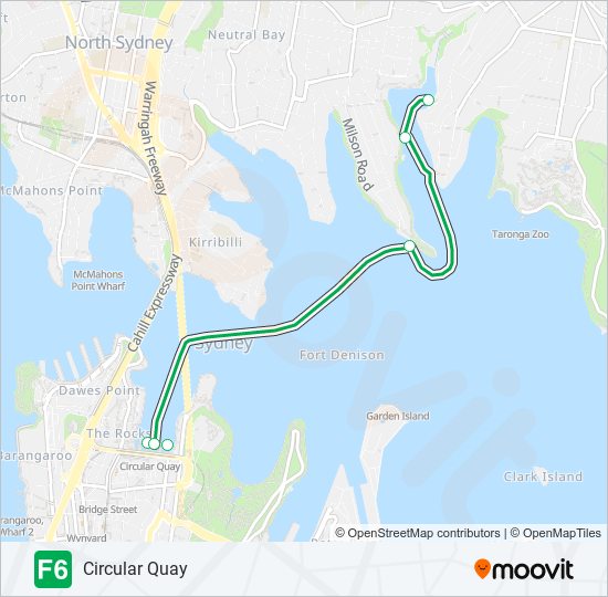 F6 ferry Line Map