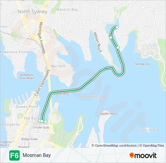 F6 Ferry Line Map