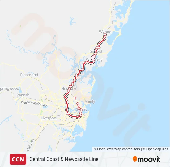 CCN Train Line Map