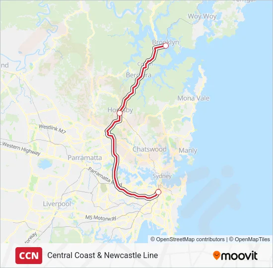 CCN Train Line Map
