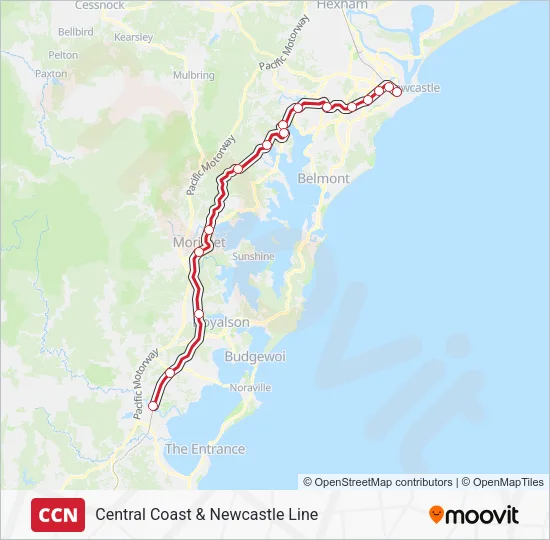 CCN Train Line Map