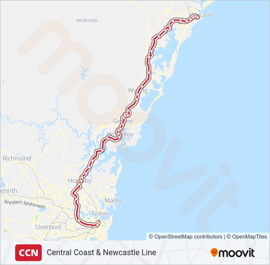 CCN Train Line Map