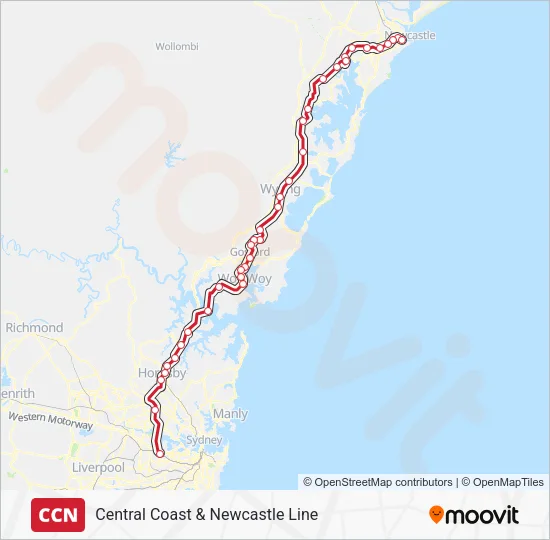 CCN Train Line Map