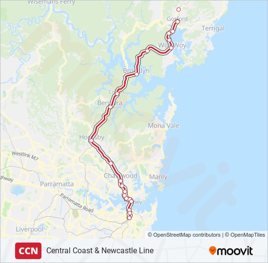 CCN train Line Map