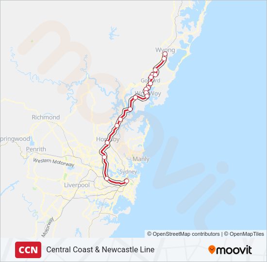 CCN Train Line Map