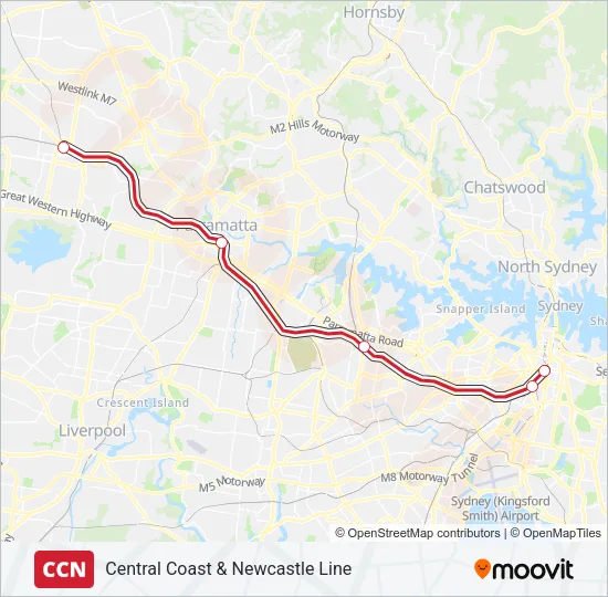 CCN Train Line Map