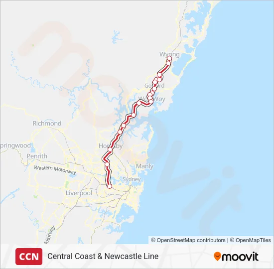 CCN Train Line Map
