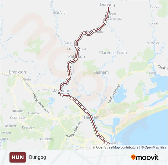 HUN Train Line Map