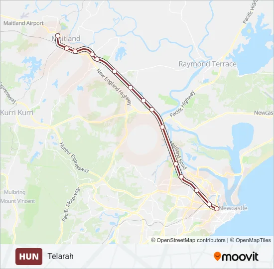HUN Train Line Map