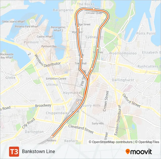 T3 Train Line Map