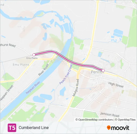T5 Train Line Map