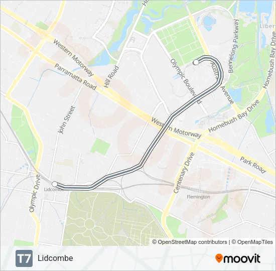 T7 Train Line Map