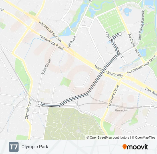 T7 Train Line Map