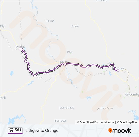 561 bus Line Map