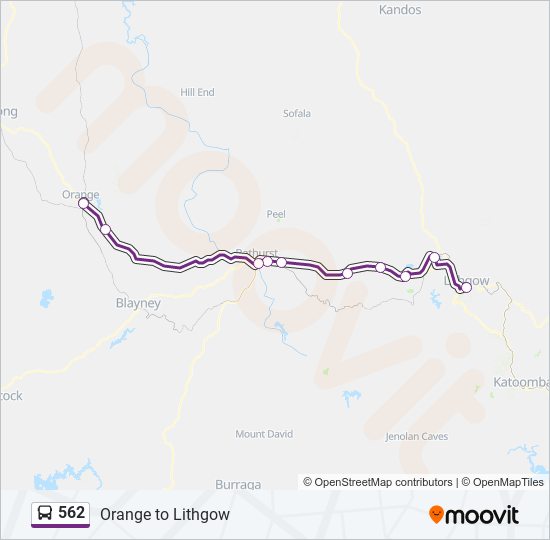 562 bus Line Map