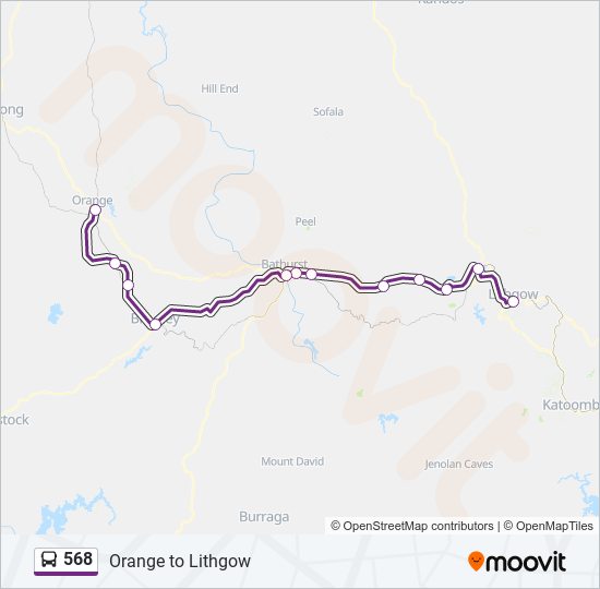 568 bus Line Map