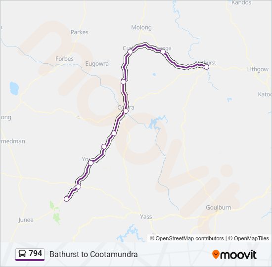 794 bus Line Map