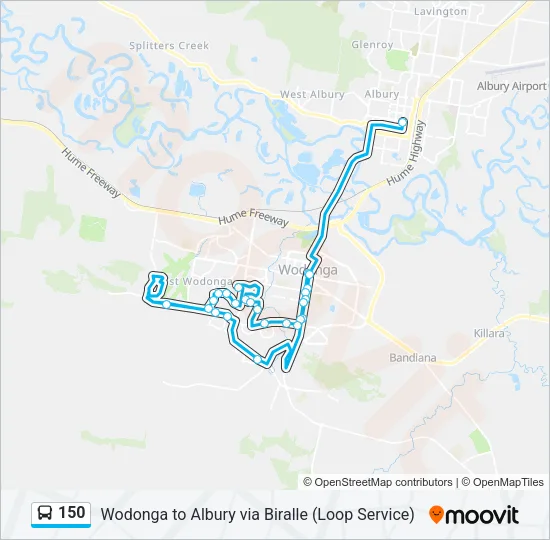 150 Bus Line Map