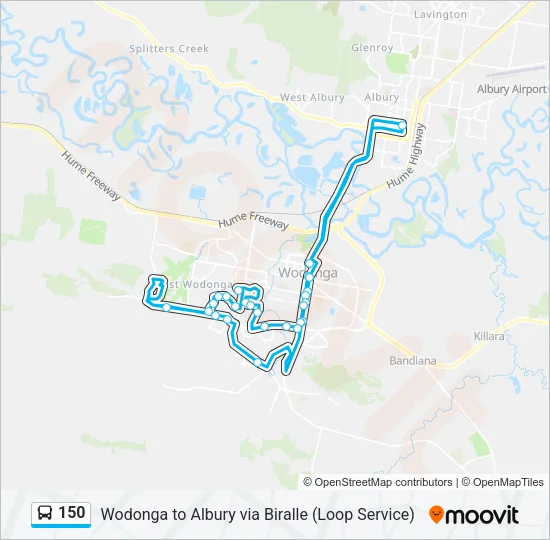 150 Bus Line Map