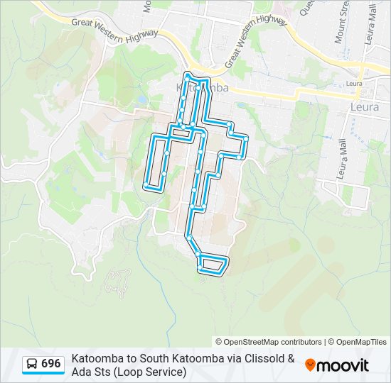 696 bus Line Map