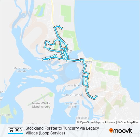 Mapa de 303 de autobús