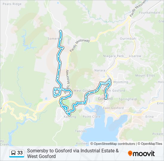 Mapa de 33 de autobús