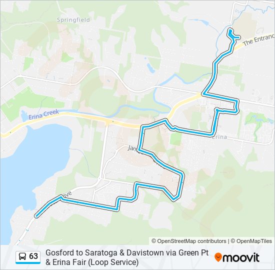 63 bus Line Map