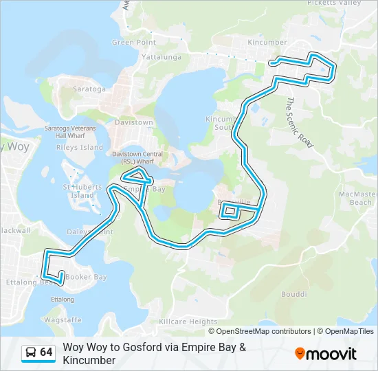 64 Bus Line Map