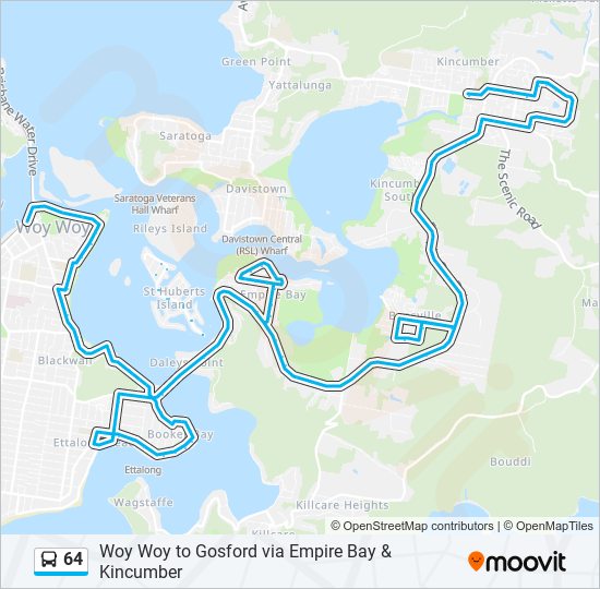 64 bus Line Map