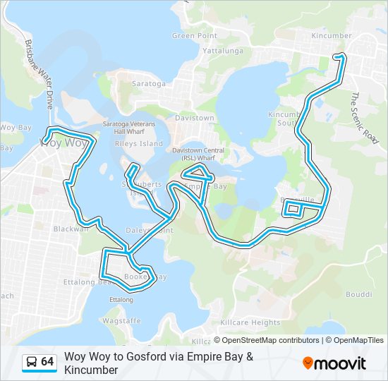 Mapa de 64 de autobús