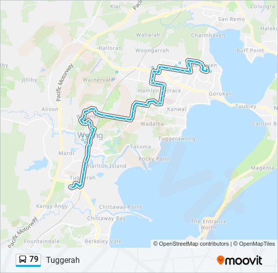 Mapa de 79 de autobús