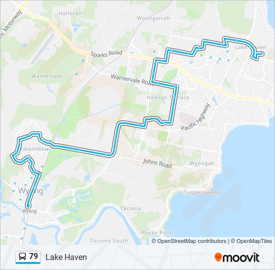 Mapa de 79 de autobús