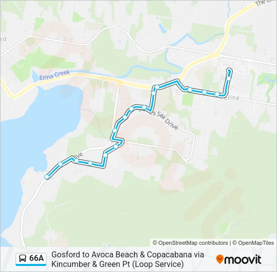 66A Bus Line Map