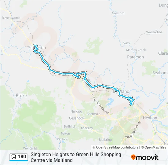180 Bus Line Map