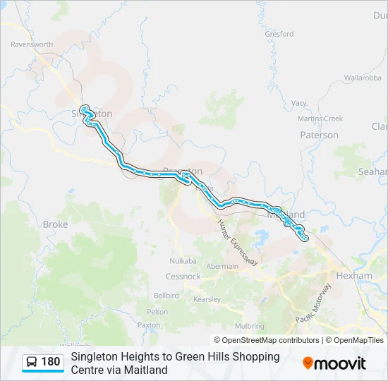 180 Bus Line Map