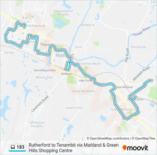 183 Route: Schedules, Stops & Maps - Tenambit (Updated)