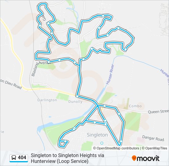 Mapa de 404 de autobús