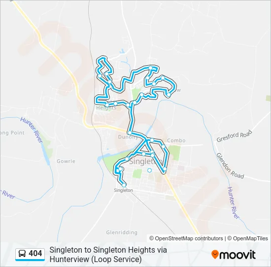 404 Bus Line Map